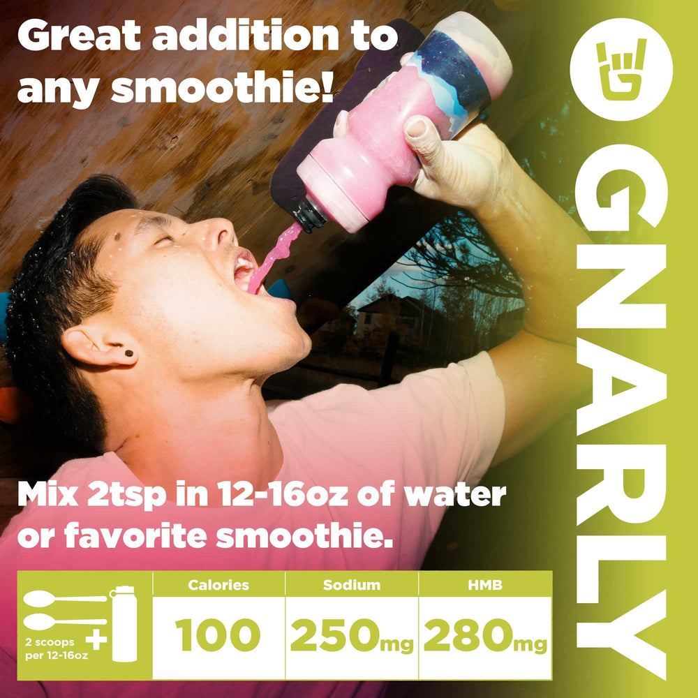 Gnarly Fuel2O Limeade mixed in water before race day