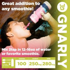 Gnarly Fuel2O Limeade mixed in water before race day