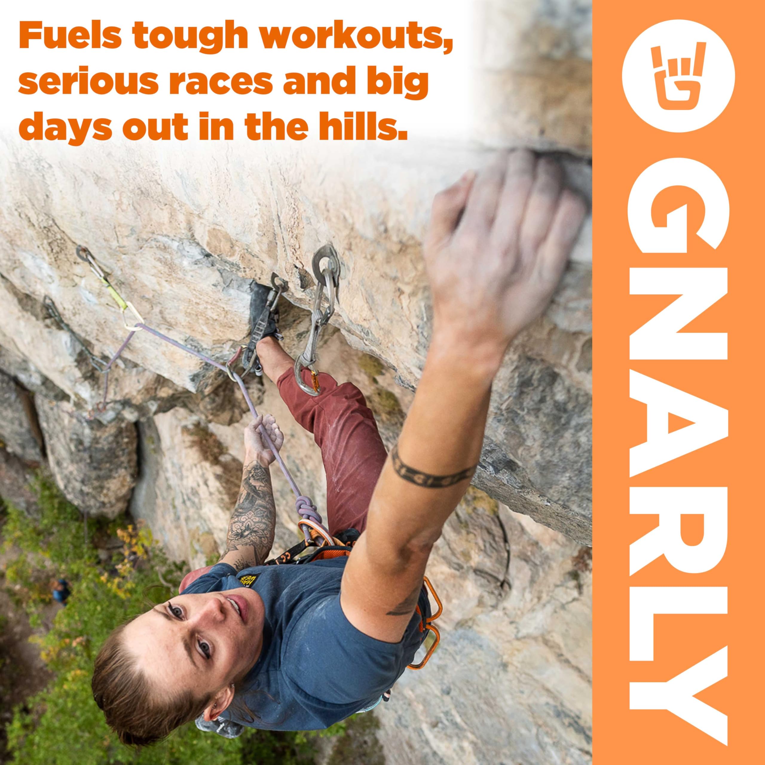 Gnarly Nutrition Hydrate during-workout scene conveys sustained hydration support