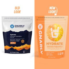 Gnarly Nutrition Hydrate orange-pineapple glass-mixed with vibrant flavor and balanced electrolytes