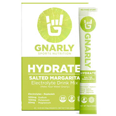 Gnarly Nutrition Hydrate Salted Margarita box of 20 sticks ready to mix