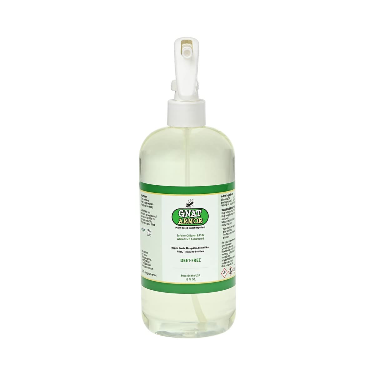 Gnat Armor citronella oil visual highlighting natural repellent benefits.