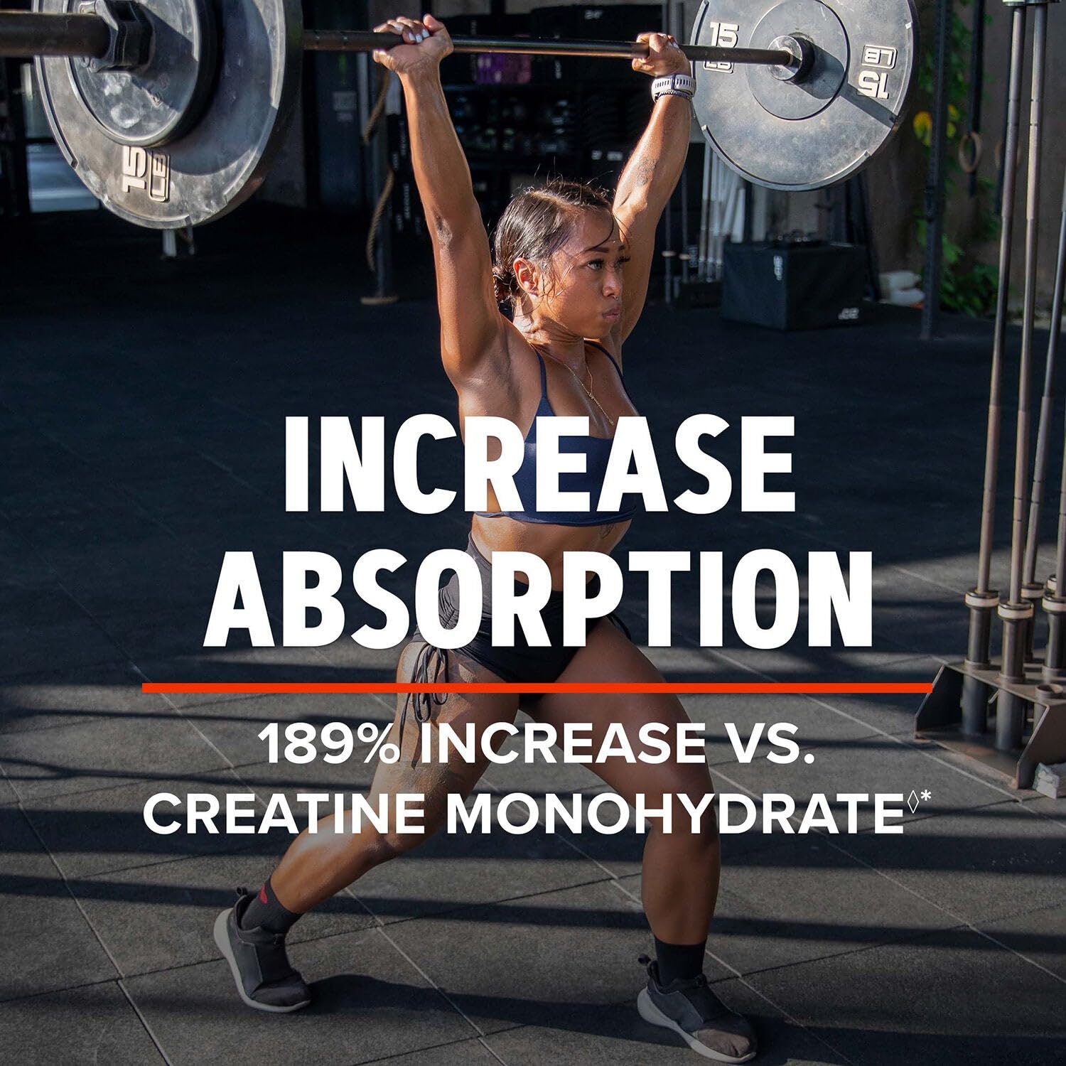 GNC AMP Creatine HCl 189 pills measuring scoop – convenient workout dosing