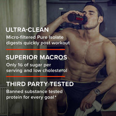 GNC AMP Pure Isolate Strawberry nutrition panel highlights amino acids