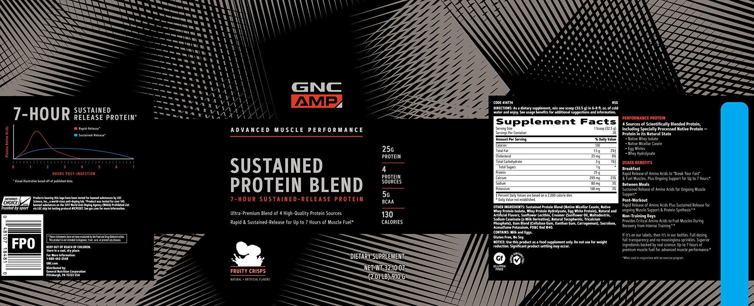 GNC AMP Sustained protein blend shaker demonstrates fast, smooth mixing for post-workout drinks.