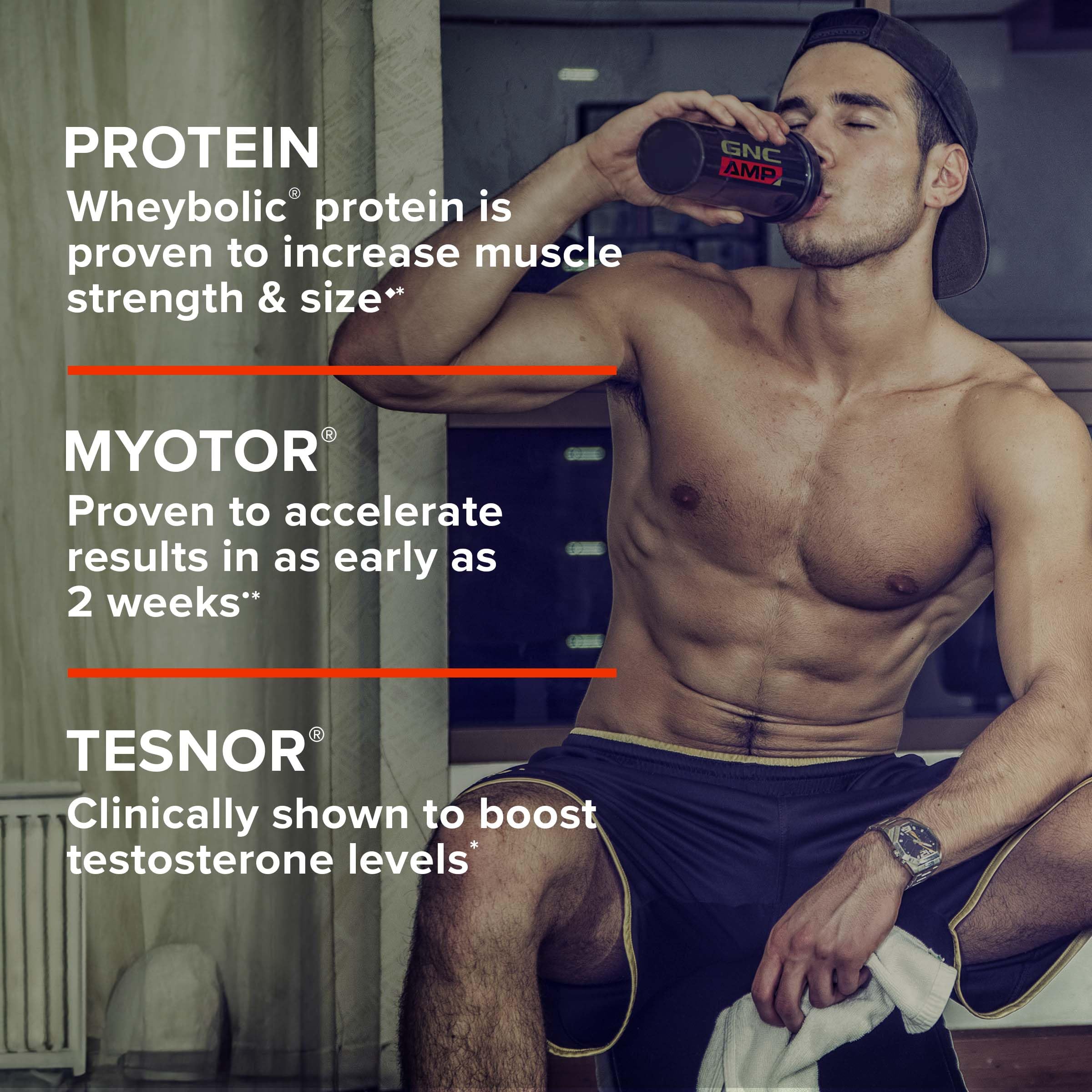 GNC AMP Wheybolic Alpha pre and post workout use scenarios