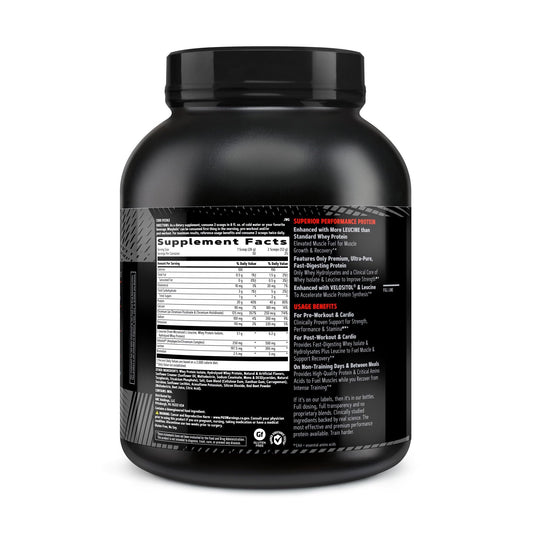 GNC AMP Wheybolic bottle back with nutrition panel and gluten-free note.