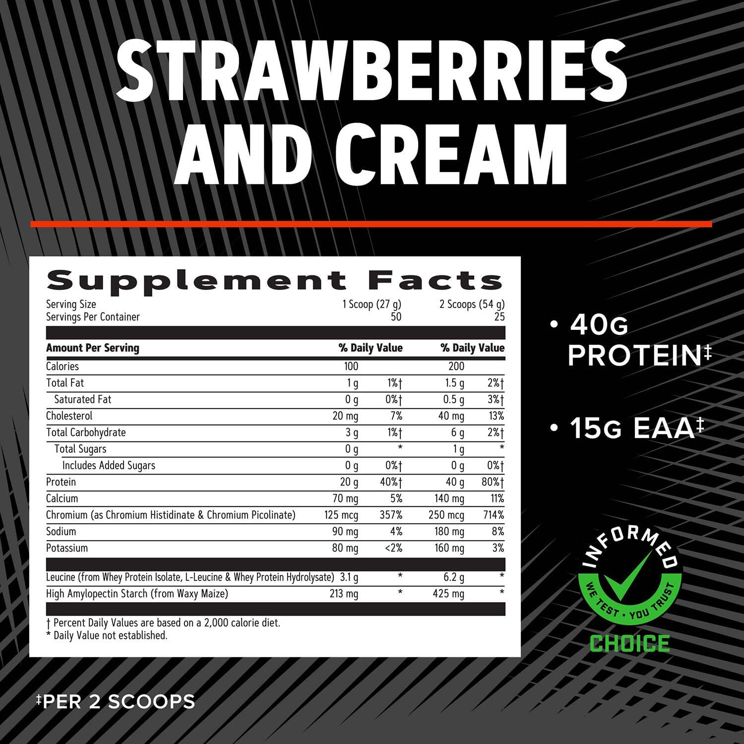 GNC AMP Wheybolic ingredients with BCAAs and leucine emphasized