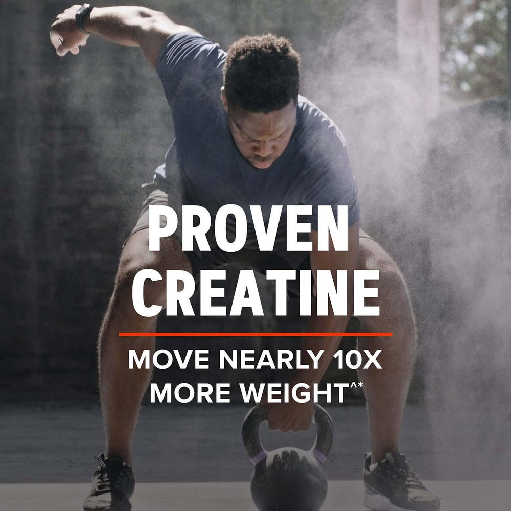 Creatine HCl 189 bottle from GNC AMP highlighting efficient dosing