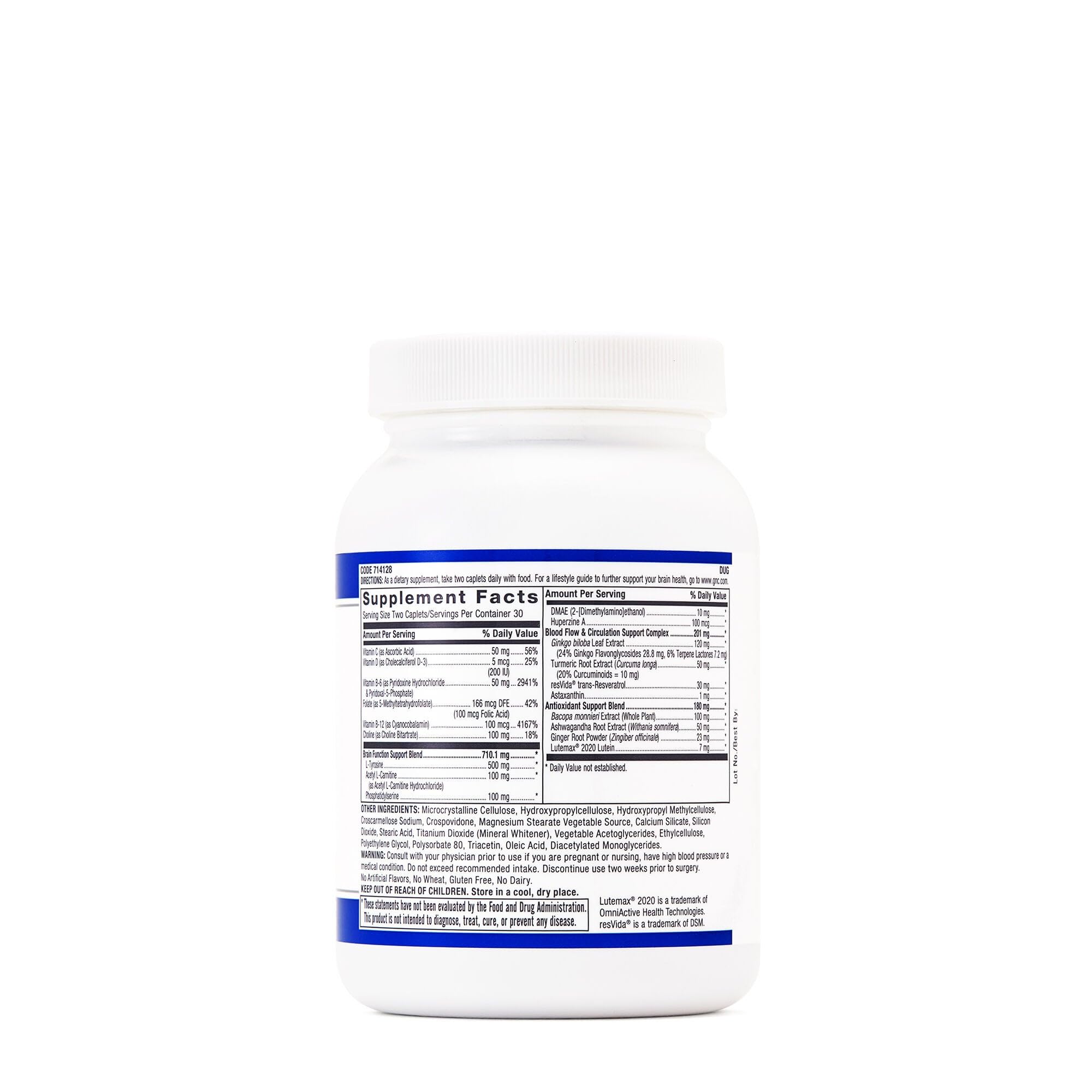 GNC Brain Health bottle on desk evokes daily cognitive routine