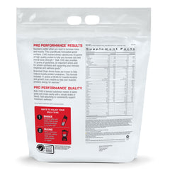 GNC Bulk 1340 nutrition label highlights calories and macros for planning.