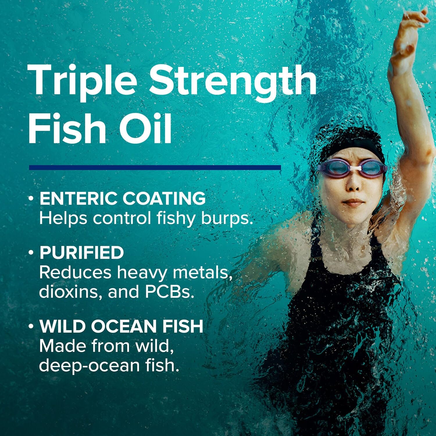 GNC enteric-coated softgel designed for easy swallowing