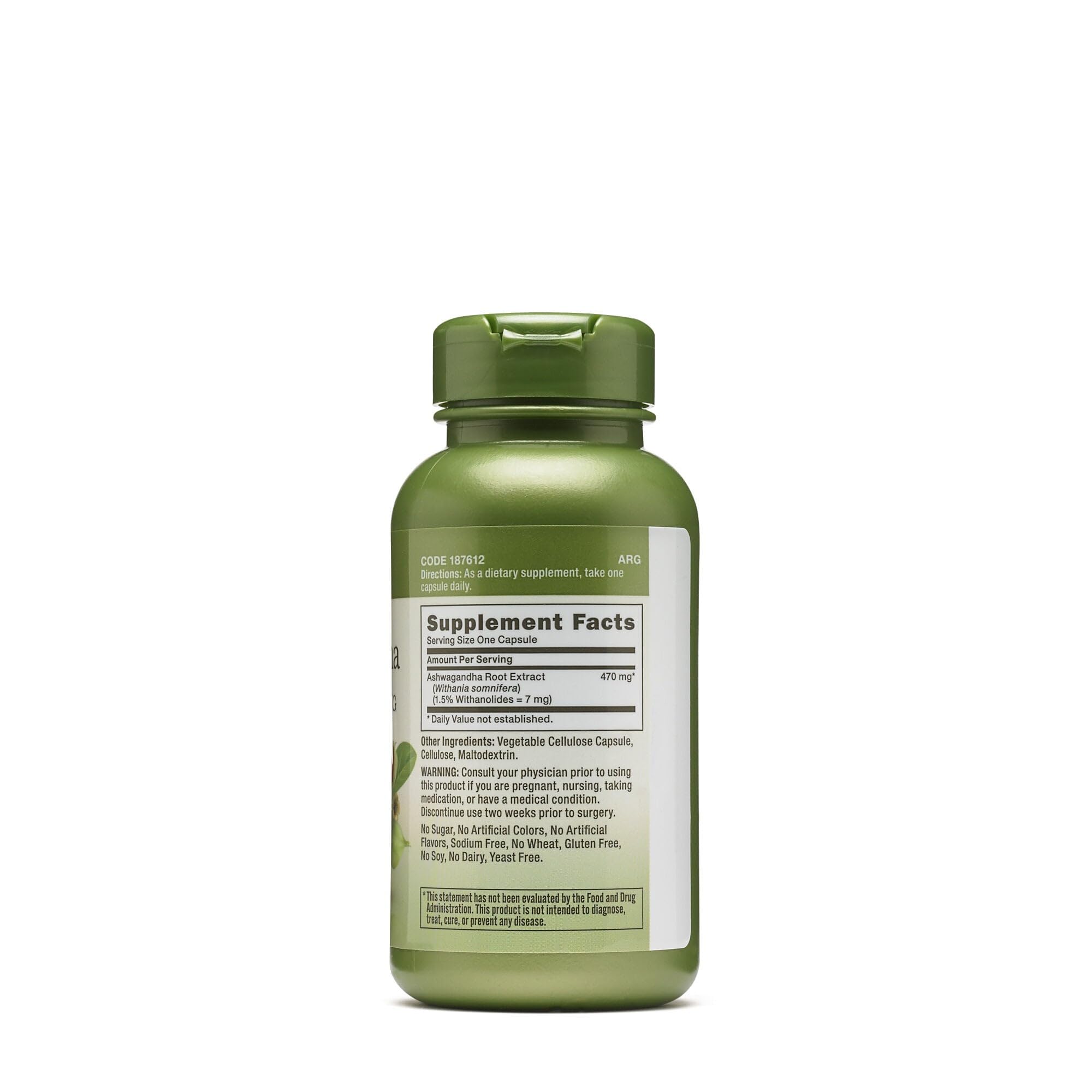 Close-up of GNC Ashwagandha Extract capsules for daily wellness.