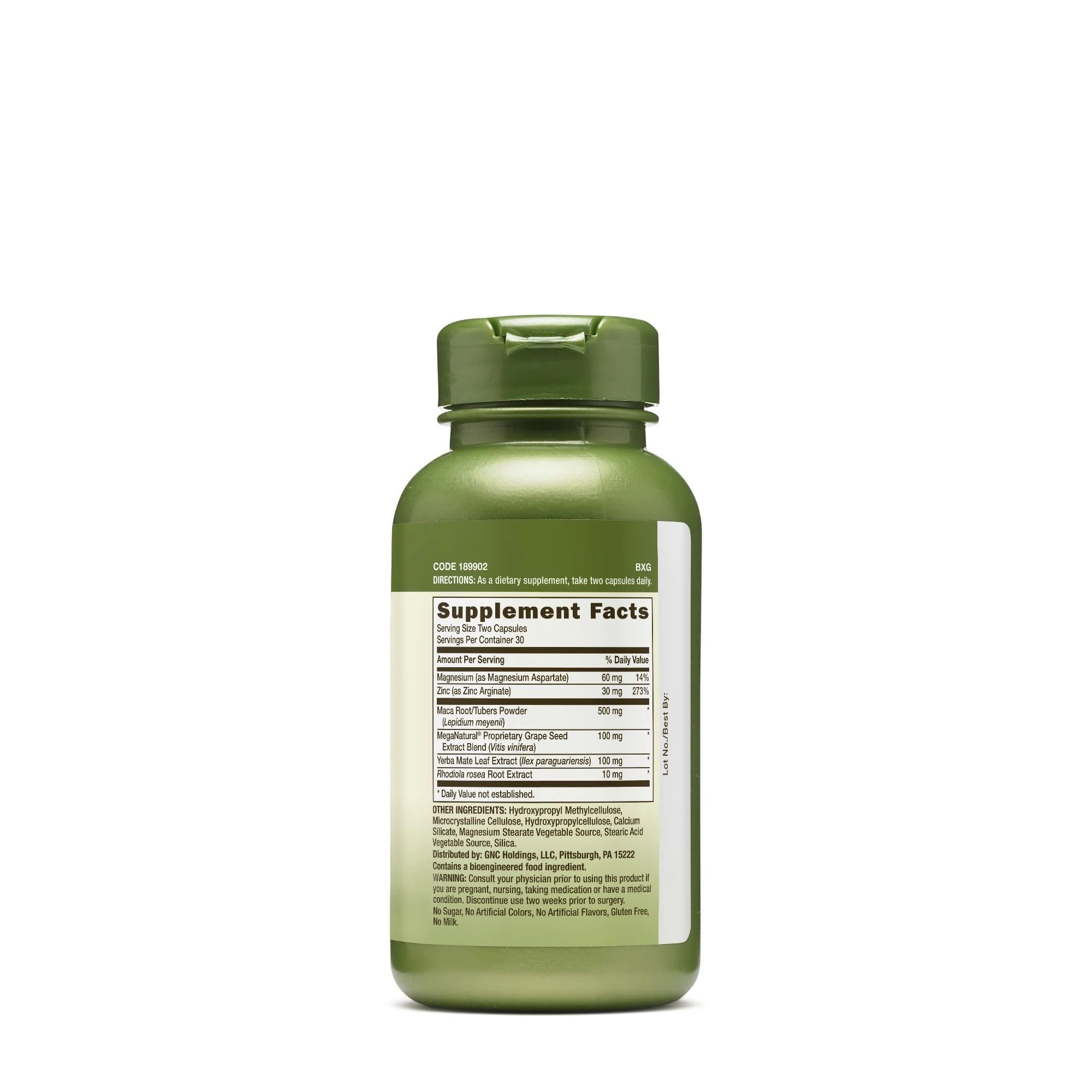 GNC Herbal Plus Maca Complex capsules ready for daily energy and wellness