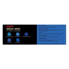 GNC Mega Men 40+ vitapak pack shot for a 30-serving daily routine.