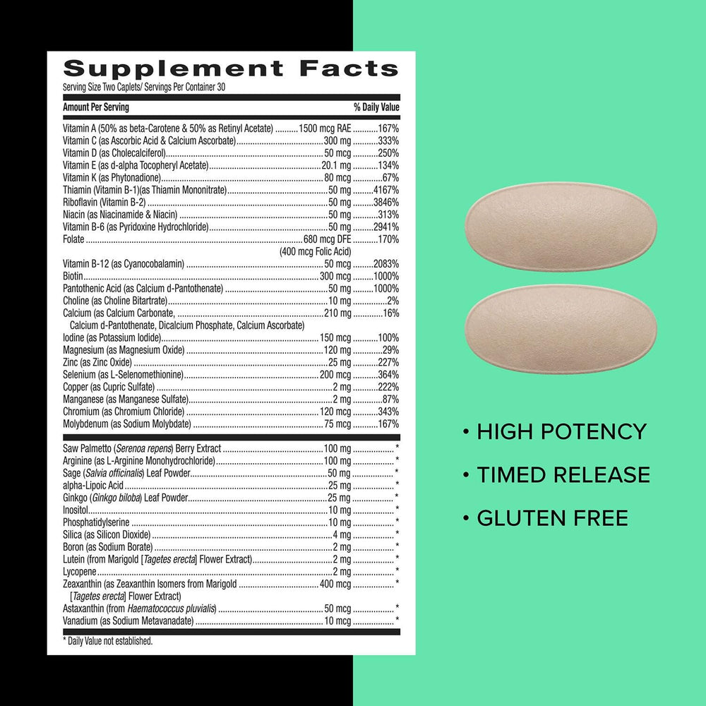 GNC Mega Men 50 Plus heart health graphic reinforces B vitamin support for daily vitality
