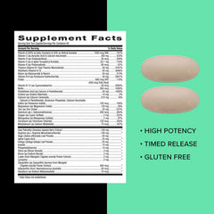 GNC Mega Men 50 Plus nutrition facts closeup