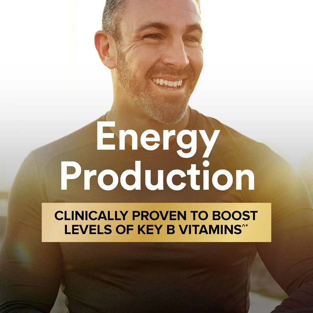 GNC Mega Men Energy and Metabolism capsules in container emphasize antioxidant support.