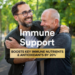 GNC Mega Men caplets held in hand for daily nutrient support.