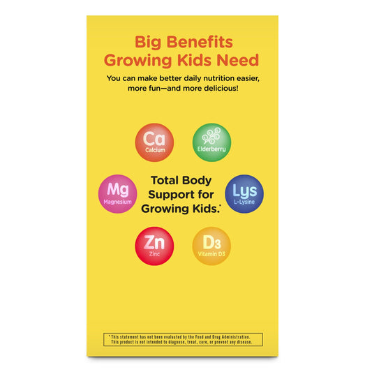 GNC Milestones Kids Premium Liquid Calcium+ pouch ready for school and travel