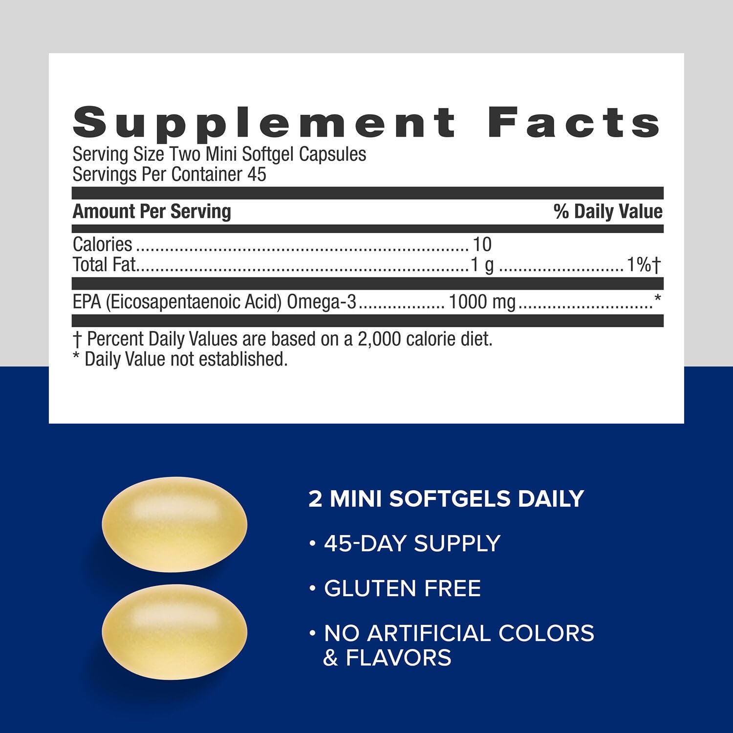 GNC Omega-3 softgels packaging close-up for easy daily intake.