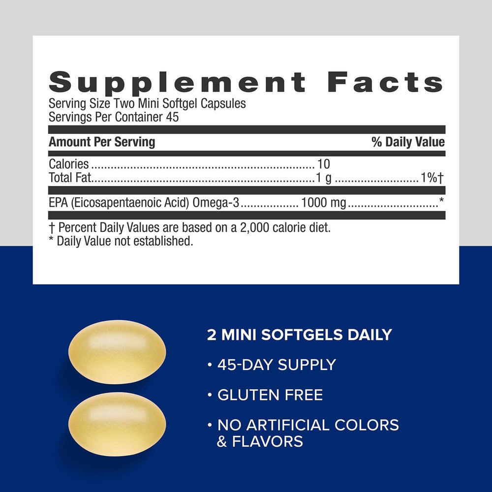 GNC Omega-3 softgels packaging close-up for easy daily intake.