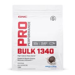 GNC Pro Performance Bulk 1340 gluten-free whey powder for easy daily fueling.