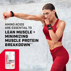 GNC Pro Performance Essential Amino Complete blueberry acai tub-label conveys flavor and nutrition at a glance