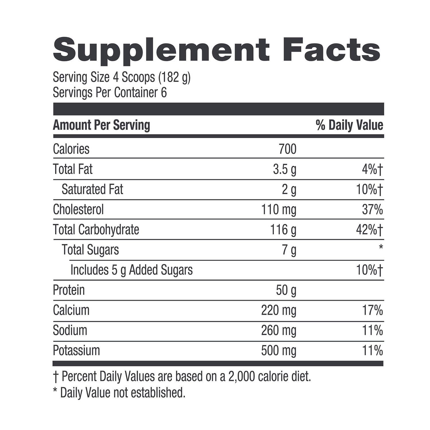 GNC Pro Performance Weight Gainer powder pour shows a quick-mixing shake option for active lifestyles.