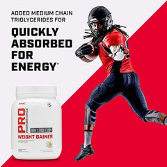 GNC Pro Performance Weight Gainer transparent label communicates ingredients and certifications.