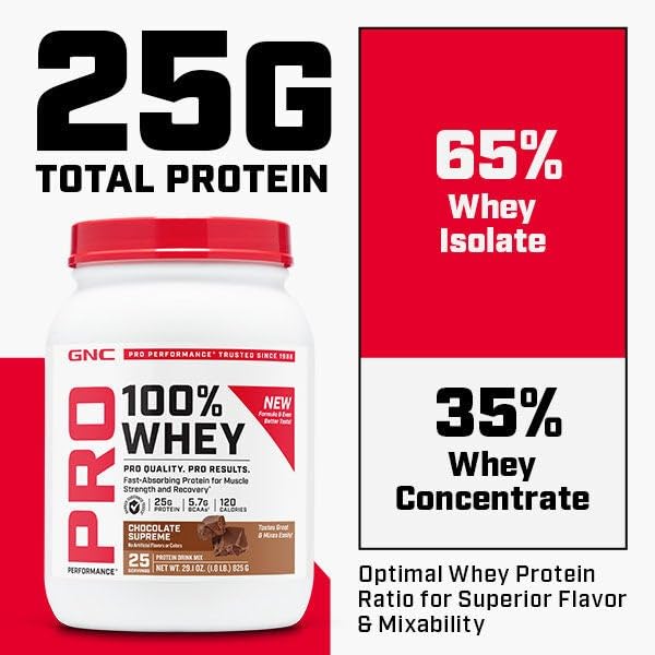 GNC Pro Performance Whey Cookies and Cream pour demonstrates smooth texture with cold milk.