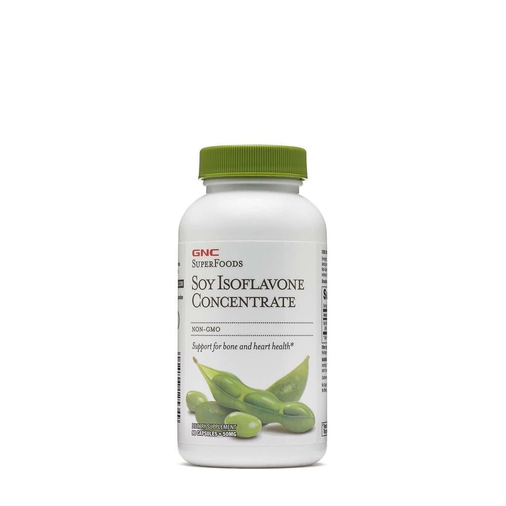 GNC SuperFoods Soy Isoflavone Concentrate capsule for daily bone and heart support