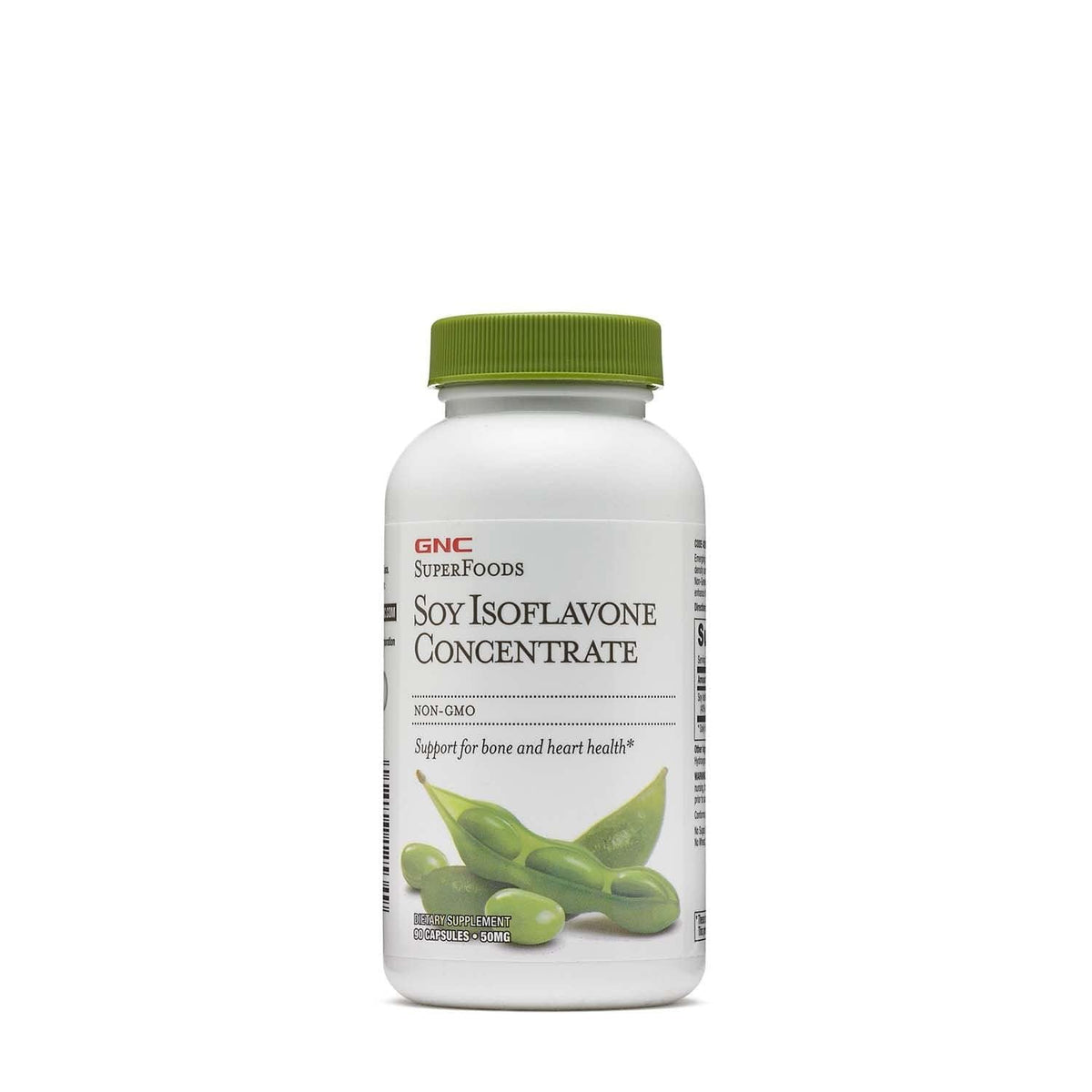 GNC SuperFoods Soy Isoflavone Concentrate capsule for daily bone and heart support