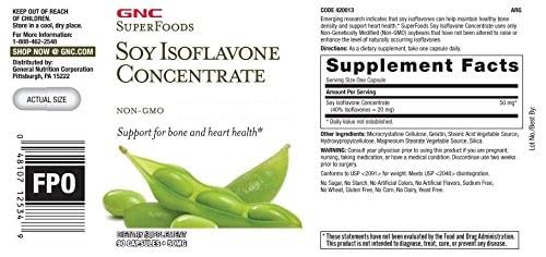 GNC label shows 50 mg per capsule and non-GMO sourcing