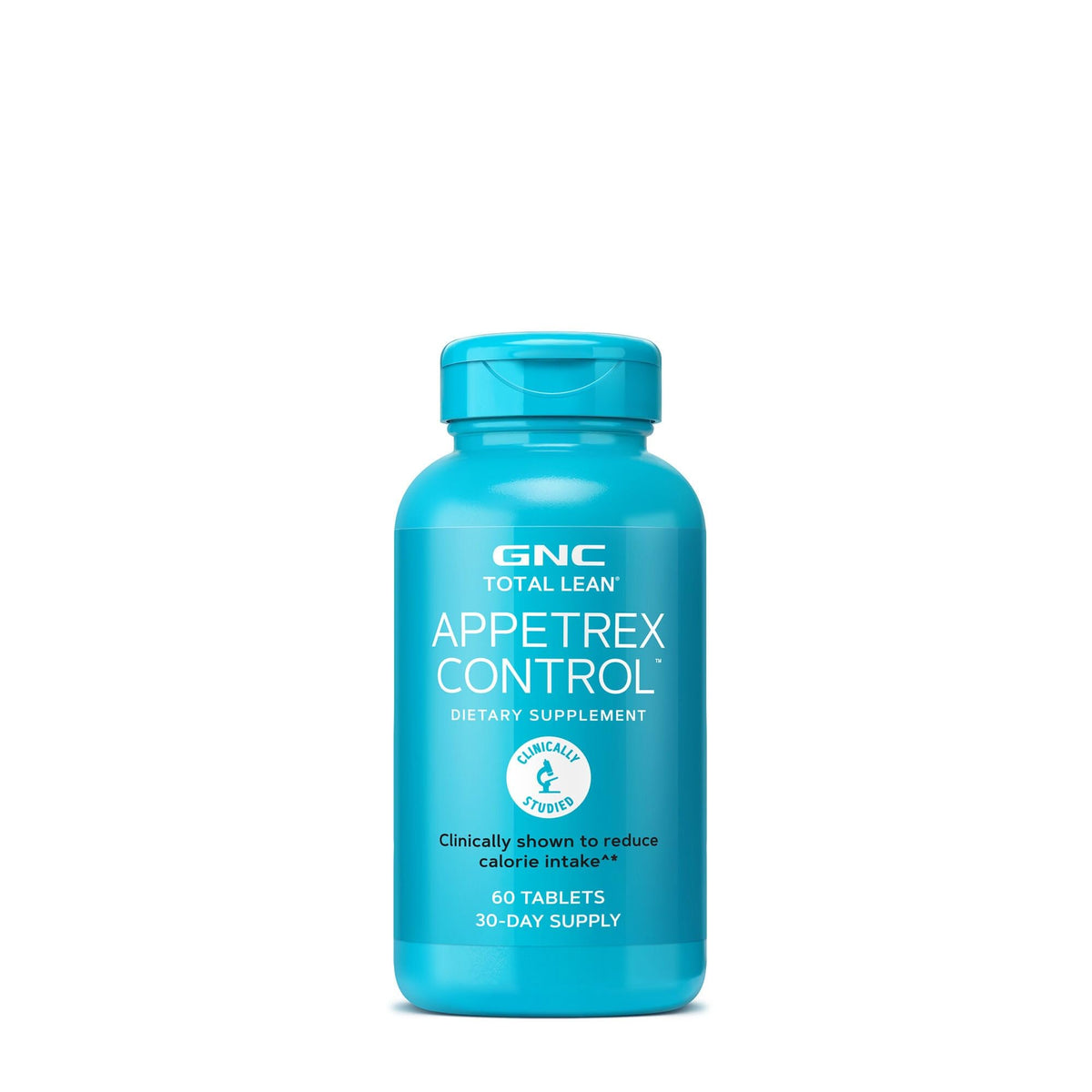 GNC Total Lean Appetrex Control bottle showing the product for calorie intake support.
