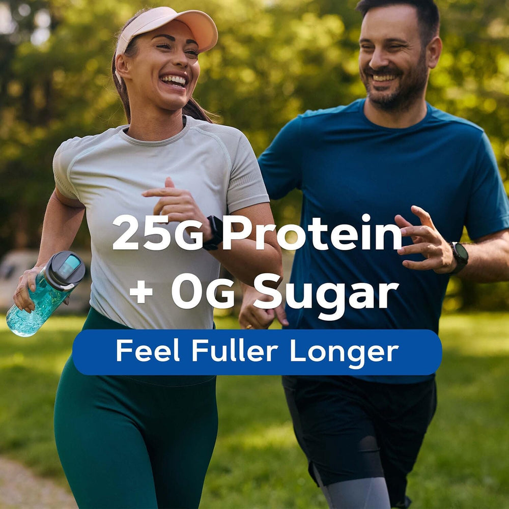 GNC Total Lean Lean Shake serving cup demonstrates high protein, low sugar nutrition.