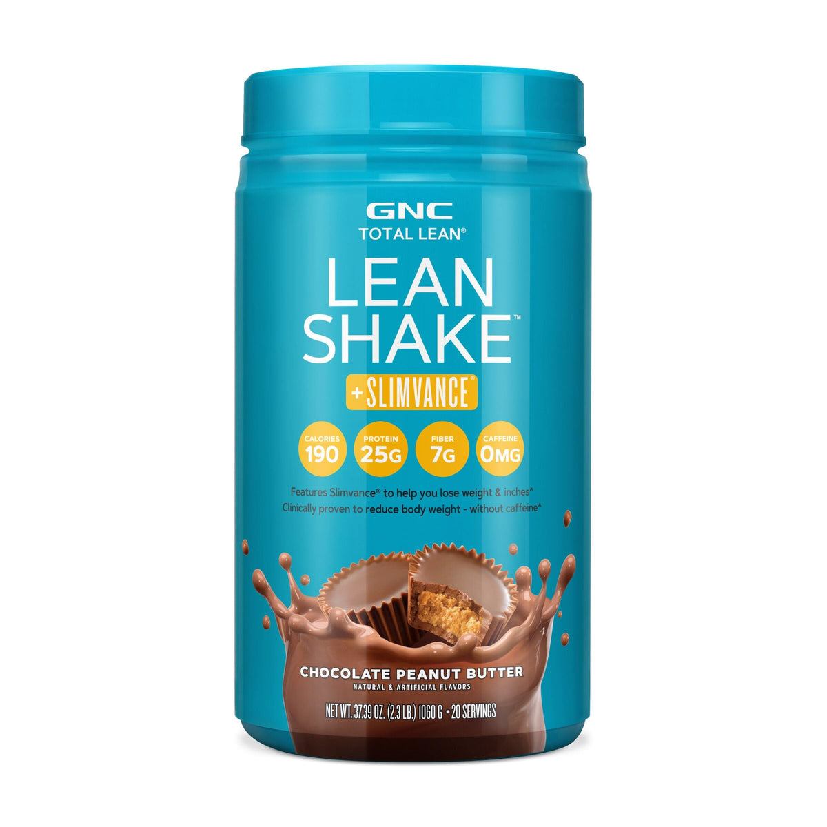 GNC Total Lean Lean Shake Slimvance caffeine-free powder for weight management