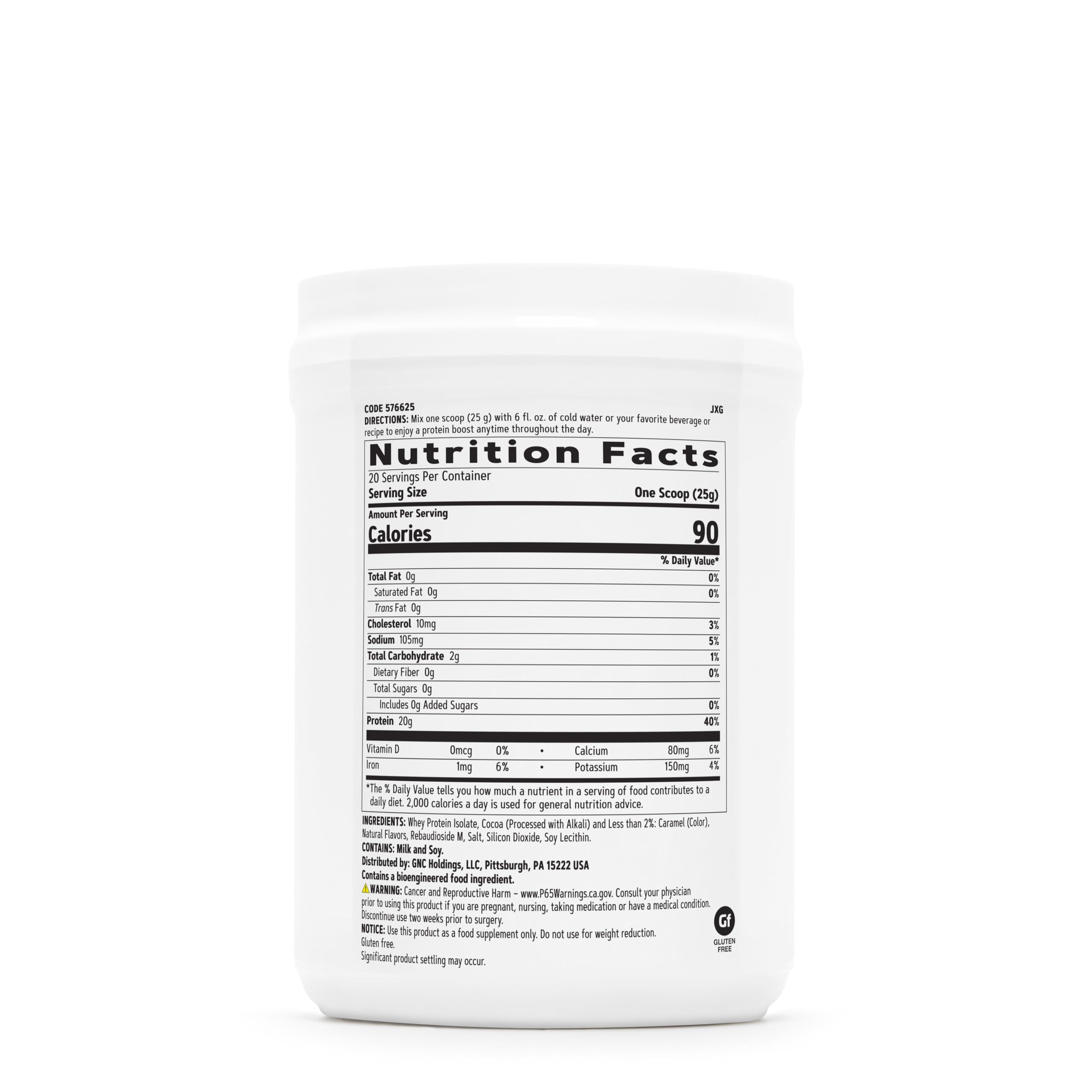 GNC Total Lean Zero Sugar Protein scoop ready to mix for a quick shake
