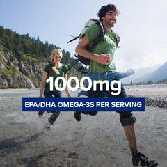 Close-up of enteric-coated GNC fish oil softgel reducing aftertaste