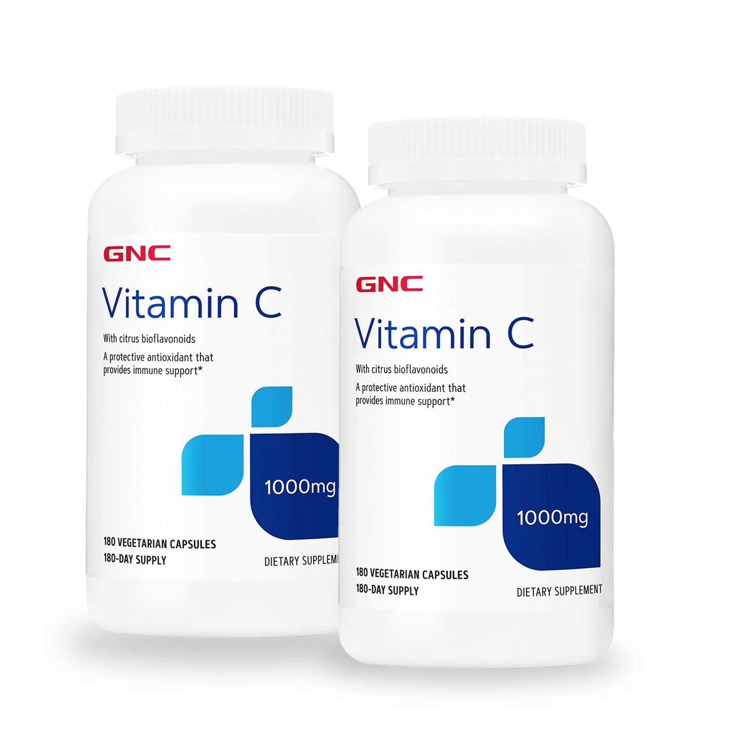 GNC Vitamin C 1000mg Twin Pack bottle front highlighting daily vitamin option