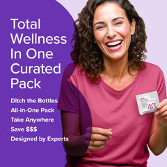 GNC Women’s 40+ Vitapak capsules close-up.