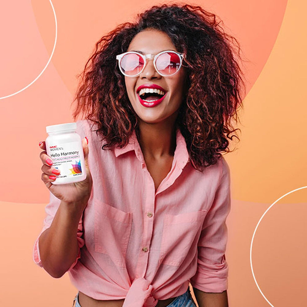 GNC Women's Hello Harmony calm mood concept visual.