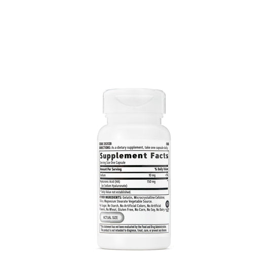 GNC Hyaluronic Acid capsule for daily use emphasizes joint comfort potential