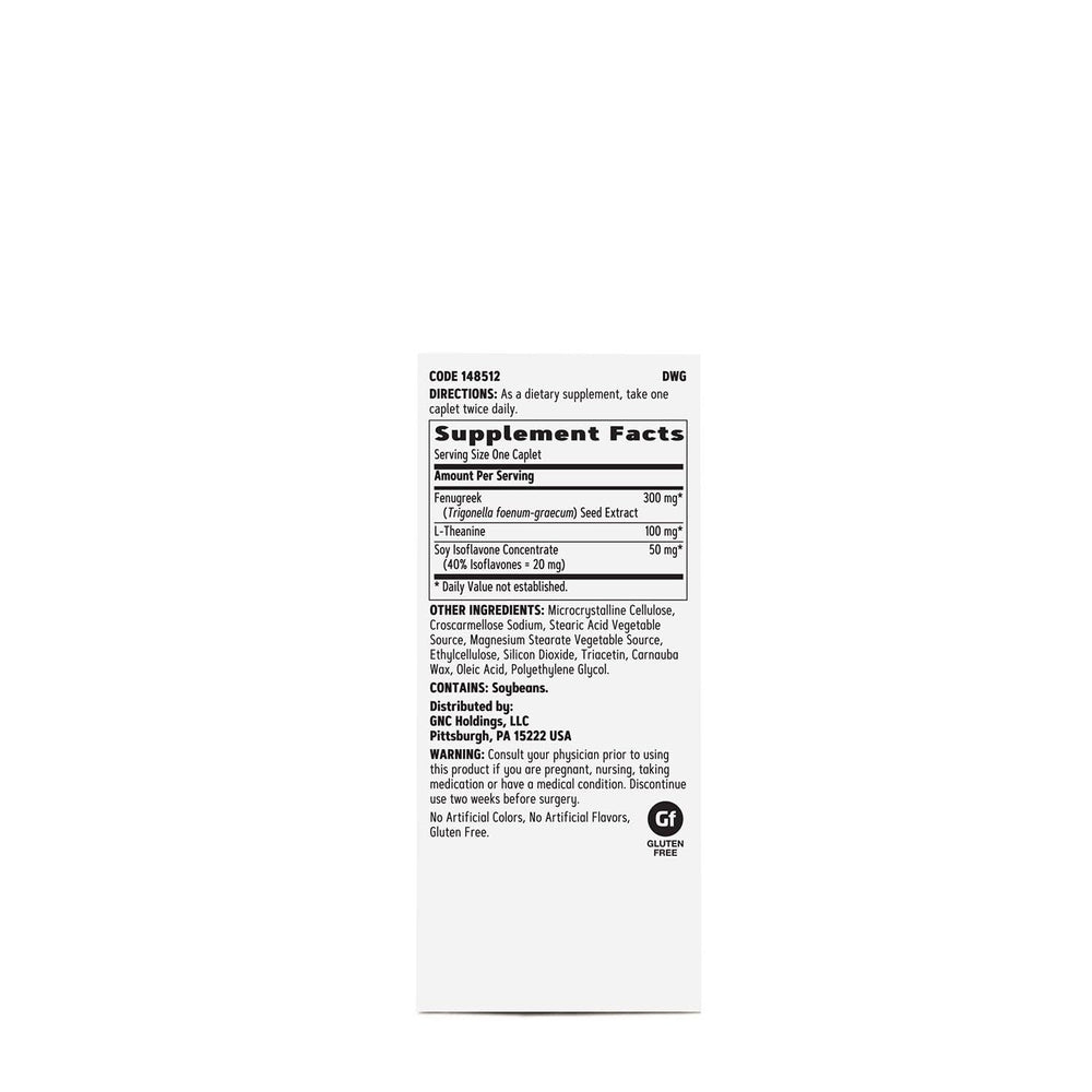 GNC Women's Menopause Formula capsules dosage reminder for two caplets daily.