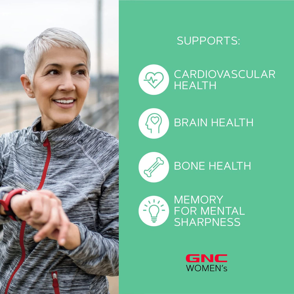 GNC heart health graphic with EPA and cardiovascular support