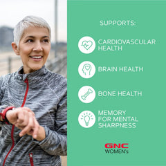 GNC heart health graphic with EPA and cardiovascular support