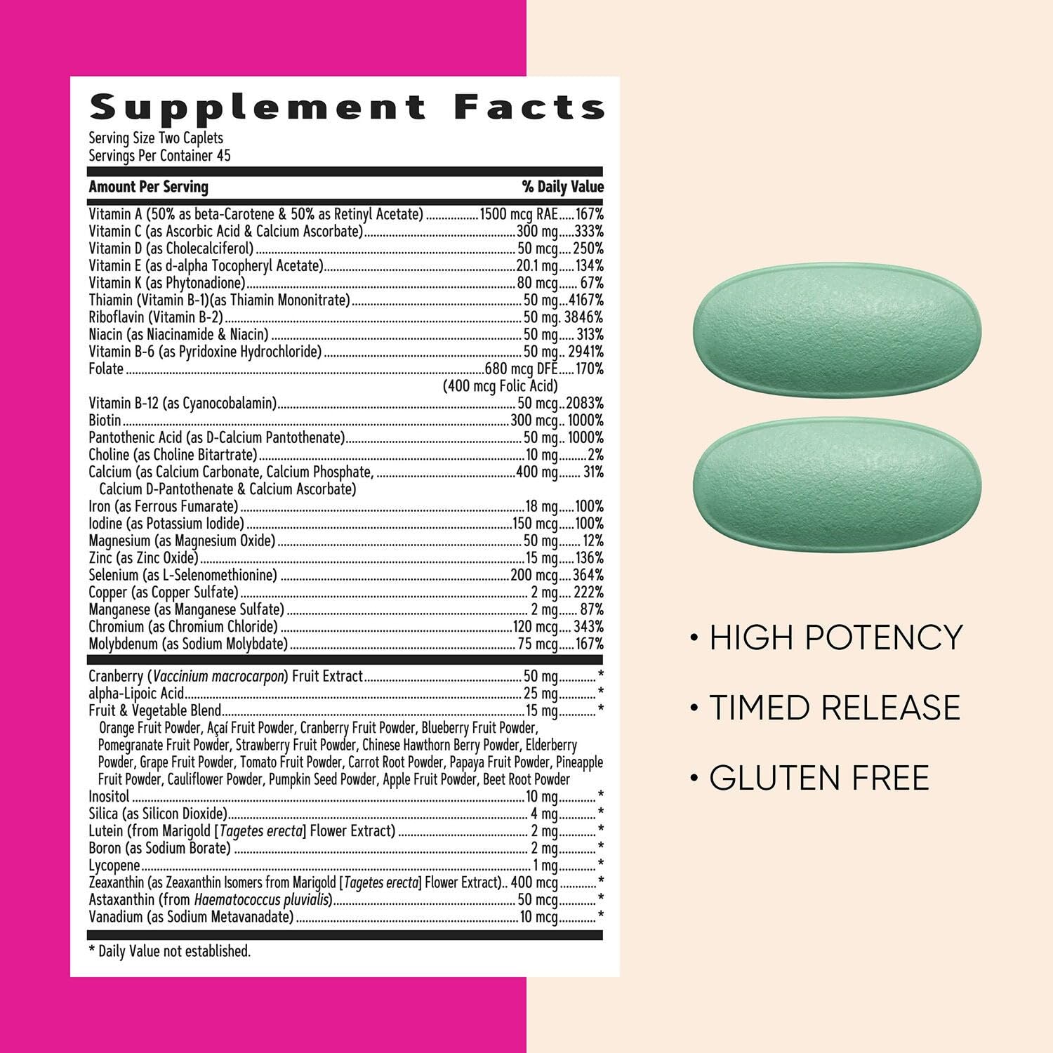 Gluten-free seal on GNC multivitamin bottle for dietary options