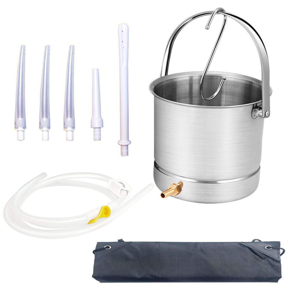 GNEGKLEAN enema kit stainless steel bucket 2-quart for durable home use