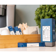 Go Mouthwash Bold Mint airline-friendly packaging, travel-ready breath refreshing option.