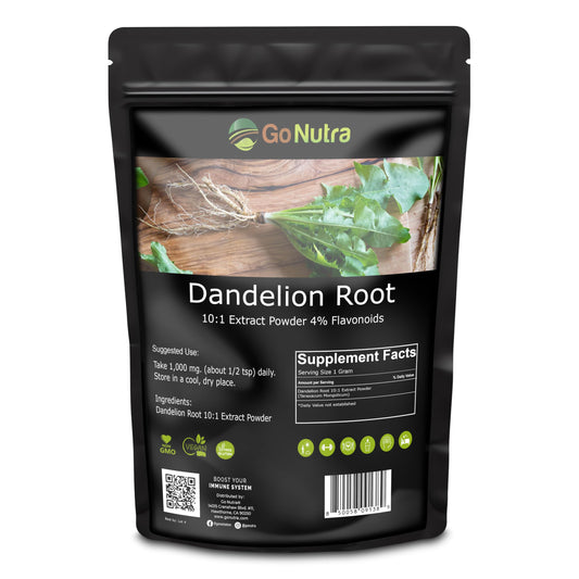 Go Nutra Dandelion Root Powder tea brew highlighting natural flavor and caffeine-free warmth